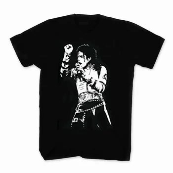Модная футболка для страстного пения Майкла Джексона из 100% хлопка с круглым вырезом, Летняя повседневная мужская футболка с коротким рукавом, Размер S-3XL
