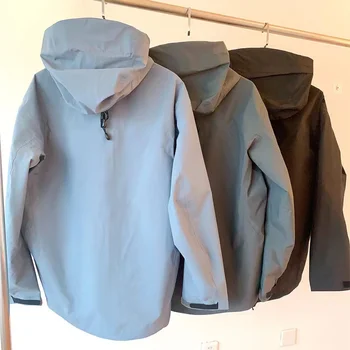 Мужская весенне-осенняя ветрозащитная водонепроницаемая куртка для альпинизма на открытом воздухе, повседневная модная куртка с капюшоном Изображение 2