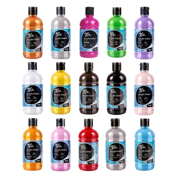 Набор акриловых красок big bottle waterproof wall paint, высокая насыщенность цвета, отличные водонепроницаемые характеристики.