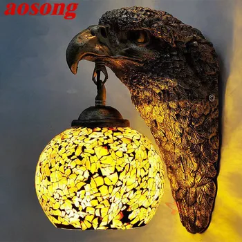 Настенный светильник AOSONG Contemporary Eagle, персонализированный и креативный светильник для украшения гостиной, спальни, прихожей, бара