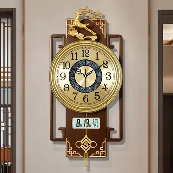 Новые легкие роскошные настенные часы в китайском стиле для гостиной, мода для дома 2023, новые декоративные атмосферные часы без стен