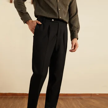 Новые мужские Элегантные официальные брюки, слаксы, мужские модельные брюки, мужская одежда повседневного покроя, социальный костюм, одежда для работы, бизнес D104