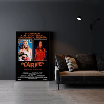 Плакат с фильмом Кэрри (1976), Настенная живопись на холсте, украшение для дома (без рамки) Изображение 2