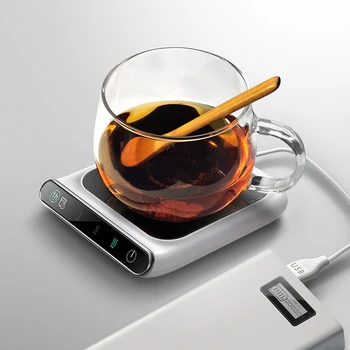 Подогреватель чашек, Зарядка через USB, Электрический подогреватель чашек 5 В, Подогреватель чая, Нагреватель для чашек, Офисные аксессуары для согревания напитков