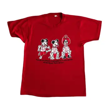 Пожарные штата Нью-Джерси, Далматинские собаки, винтажная футболка с рисунком 1980-х годов, США