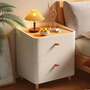 Прикроватный шкаф в скандинавском стиле для спальни, Современная белая полка, Минималистичные Тумбочки, Напольные столы для гостиной, Мебель для гостиной