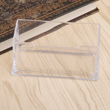 Прозрачный держатель для визитных карточек Акриловая Пластиковая Подставка для дисплея Настольный Офисный челнок