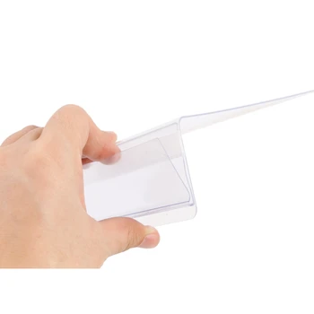 Прозрачный пластиковый держатель этикетки Бирка Карточка с этикеткой Товарный знак Держатель дисплея для классификационного знака Изображение 2