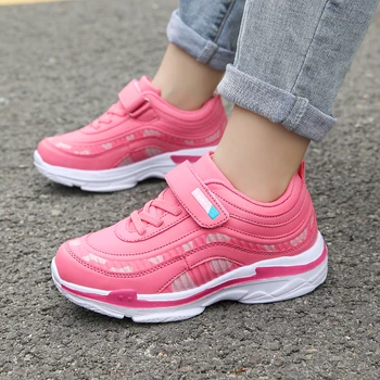 Розовая спортивная обувь для девочек, водонепроницаемые кроссовки, Детские кроссовки Tenis Infantil, Дышащая Противоскользящая Детская обувь, Chaussure Enfant Изображение 2