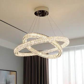 Светодиодные светильники Home Decor Light Luxury New Crystal Минималистичная Современная Люстра для гостиной спальни столовой Nordic Reativity SANDYHA