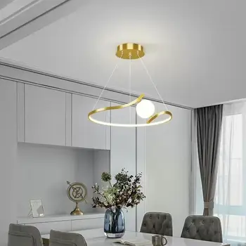 Современная минималистичная линейная люстра SANDYHA, светодиодный подвесной светильник, декор для гостиной, столовой, дизайн салона, подвесной светильник