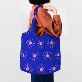Увеличьте объем, Синяя сумка-тоут для покупок, женская уличная художественная холщовая сумка для покупок Eldridge, сумки большой емкости