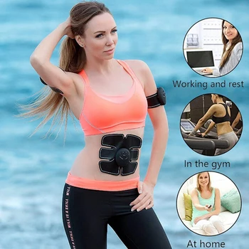 Умный Стимулятор пресса для тренировки мышц живота Ems Body Fit Тренажер для похудения Изображение 2
