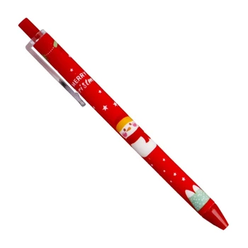 Упаковка из 6 Рождественских Ручек Забавная Выдвижная Гелевая Ручка для Детского Студенческого Рождественского Подарка Изображение 2
