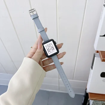 Утягивающий ремешок Hermes из натуральной кожи Для Apple watch Ultra 49mm band 44mm 45mm 40mm 41mm 42mm силиконовый браслет серии iWatch Изображение 2