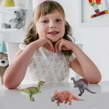 Фигурки динозавров 12 шт. Фигурка животного в ассортименте, яркий прочный игровой набор с гигантским динозавром, включая Тираннозавра Рекса на Пасху Изображение 2
