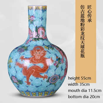 Цзиндэчжэньская керамическая напольная ваза ручной работы с розами Famille, цветочная композиция, большая ваза, украшение гостиной в новом китайском стиле